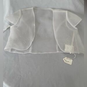 Sheer White Bolero Jacket
